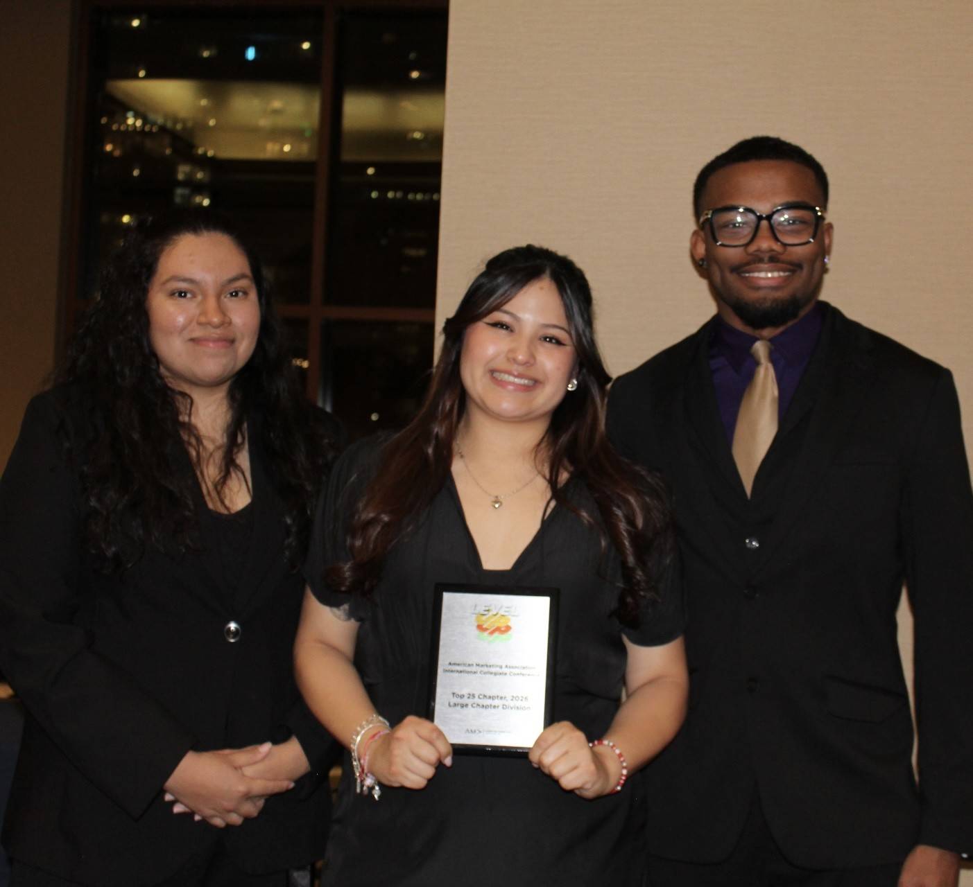 Texas State AMA executive board with Top 25 Chapter award