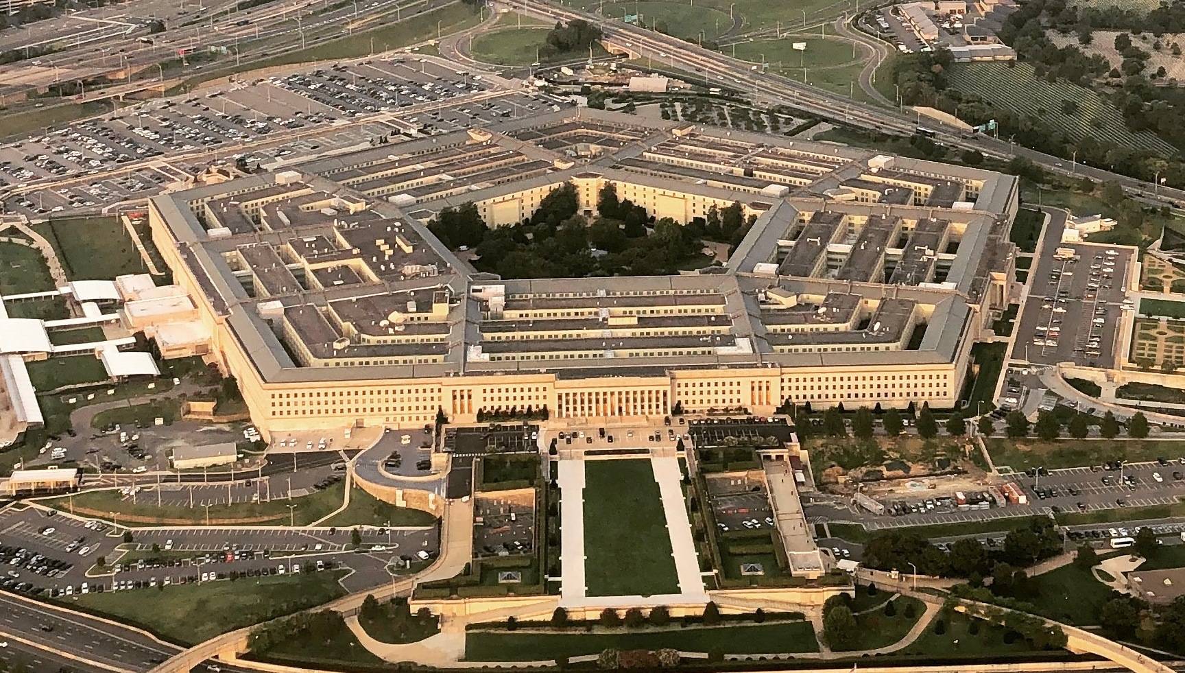 A view of the Pentagon from above the Potomac River in 2018