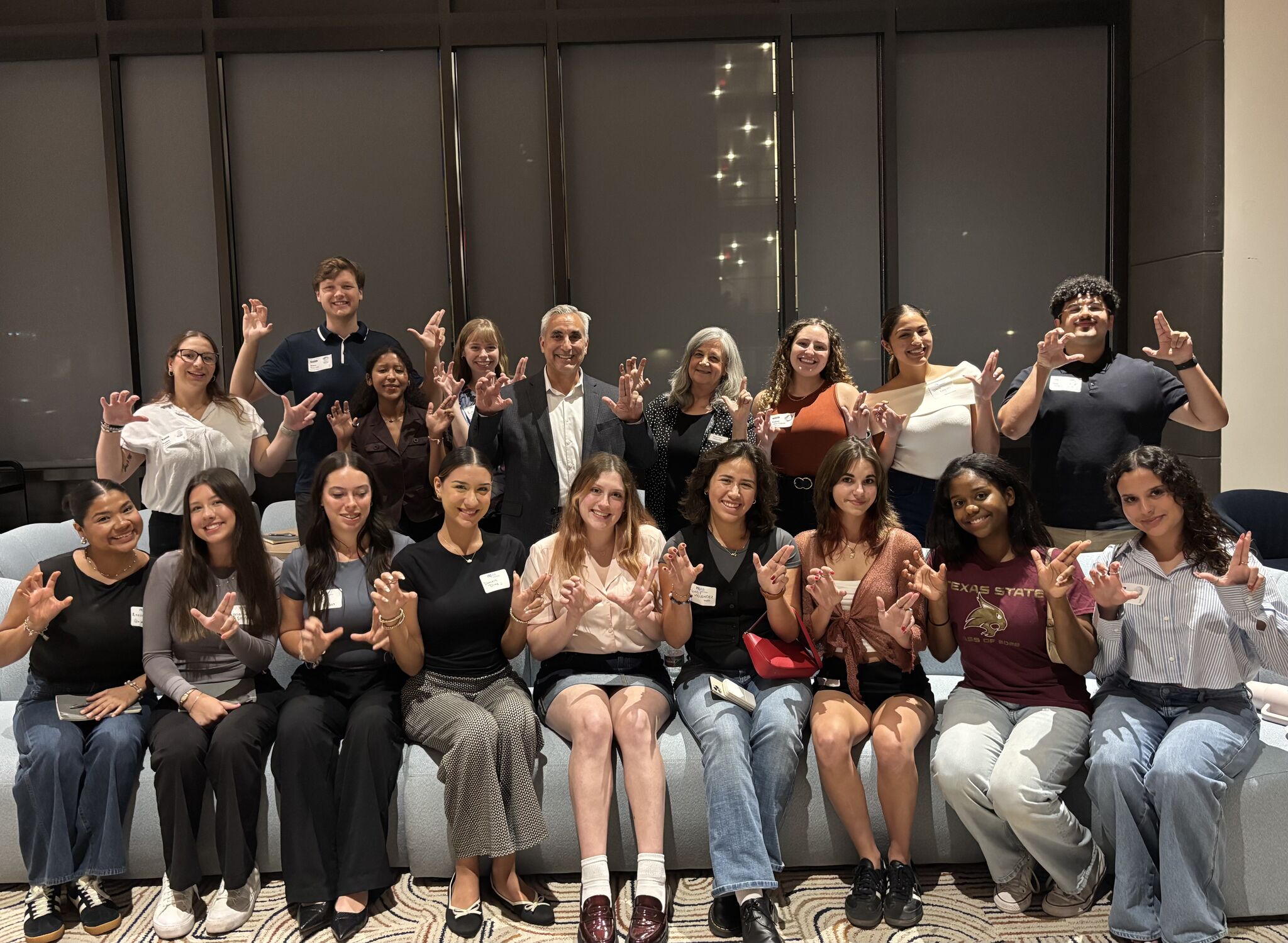 Price with PRSSA students at a PRSA national conference in Washington, D.C. 