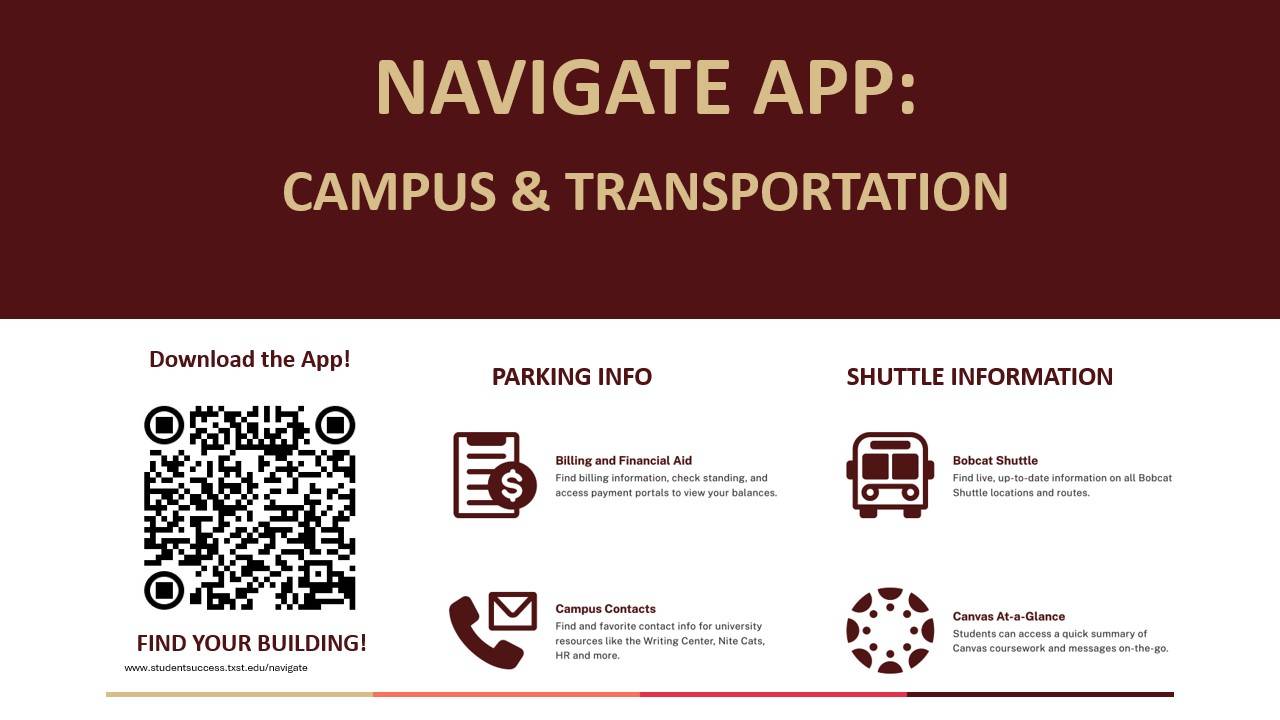 Navigating the TXST app