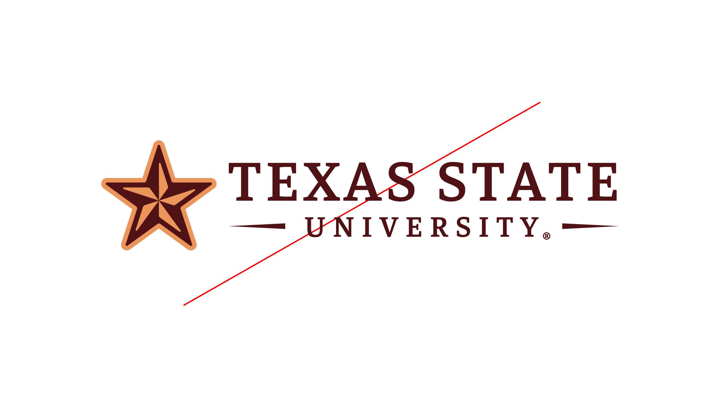 An AI-generated version of the university logo with an incorrect font and star
