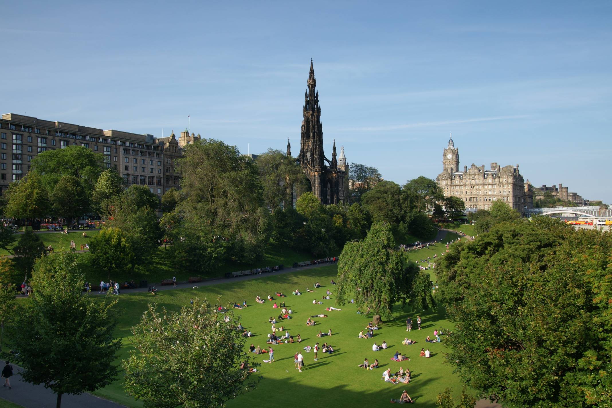 Scotland national monument in the sun