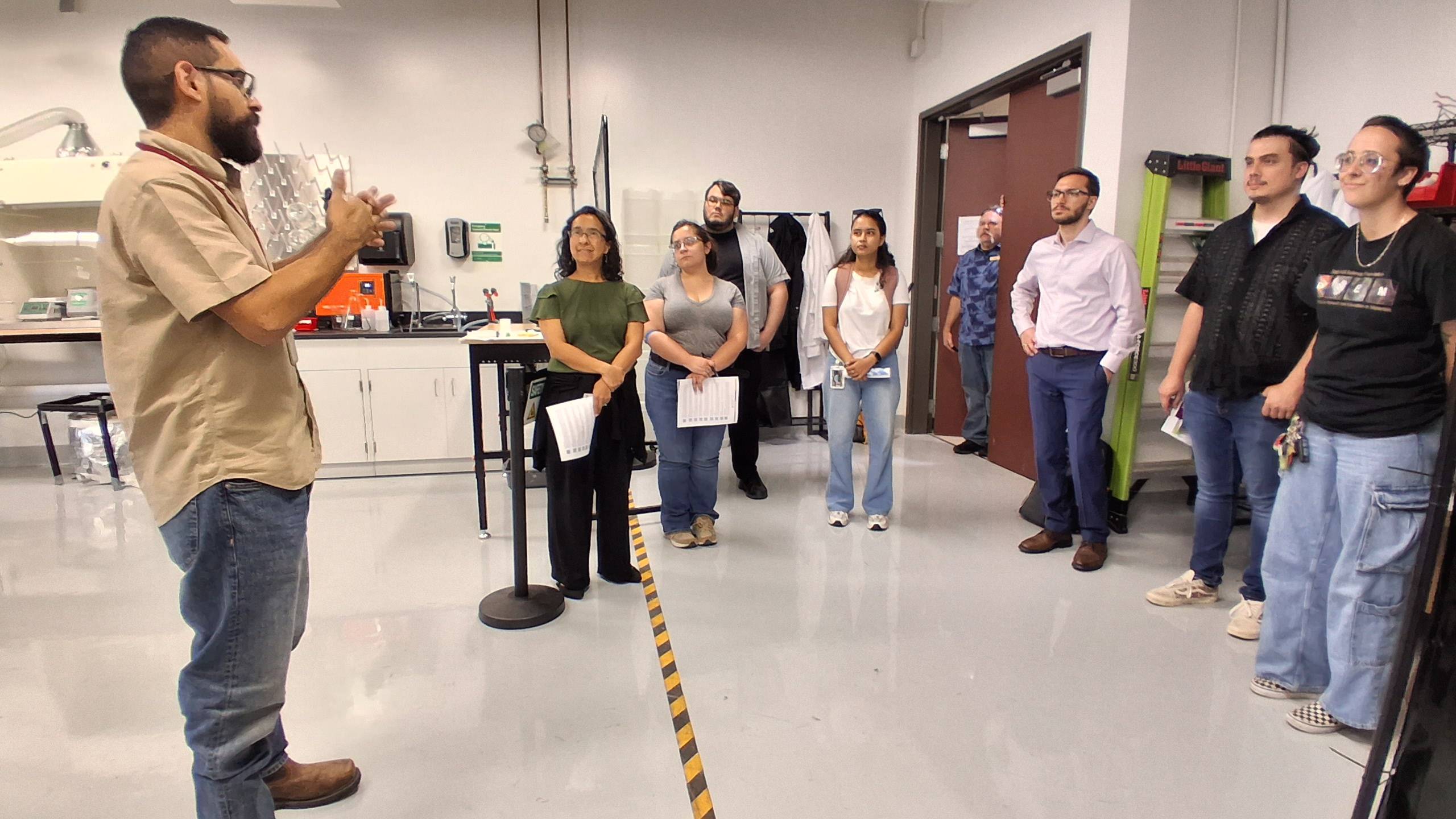 Students and faculty touring STAR park