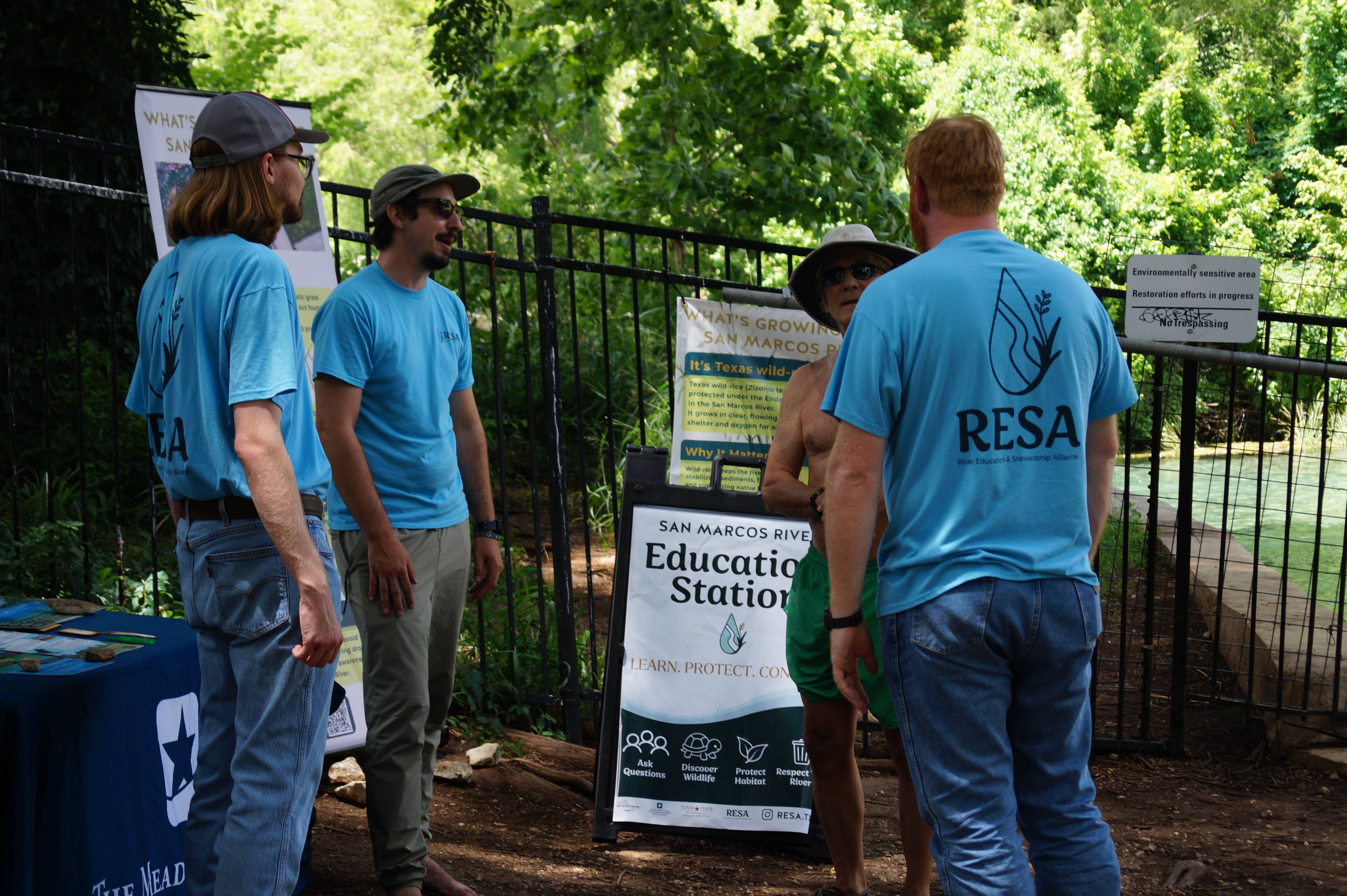 RESA members engaging with community member at Summer Education Station 2026. 