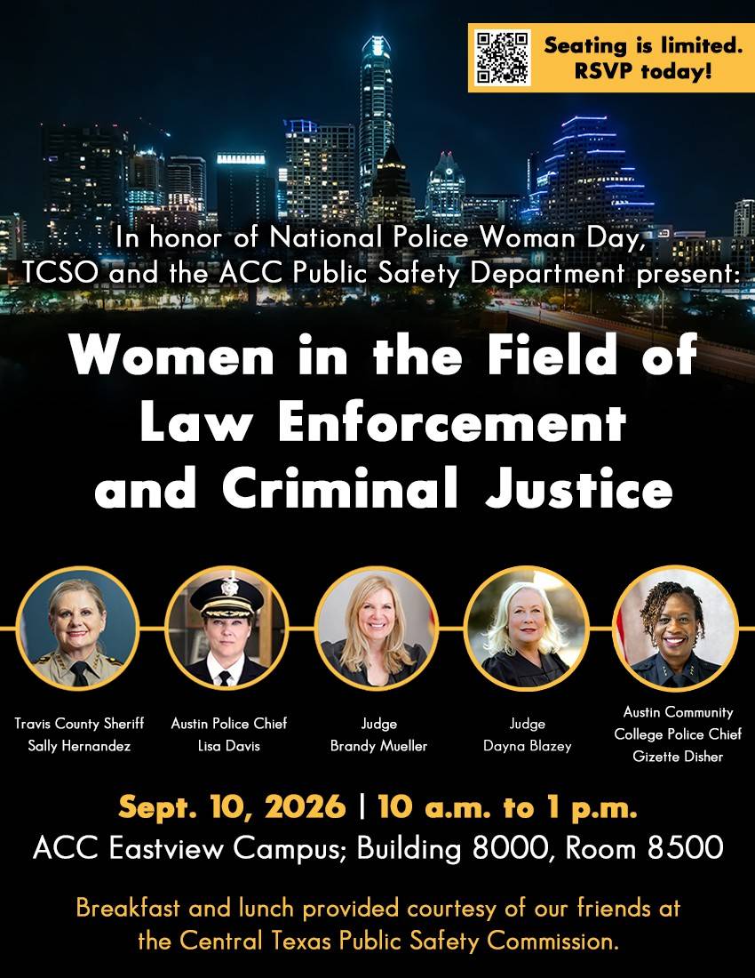 Women in the Field of Law Enforcement and Criminal Justice event flyer