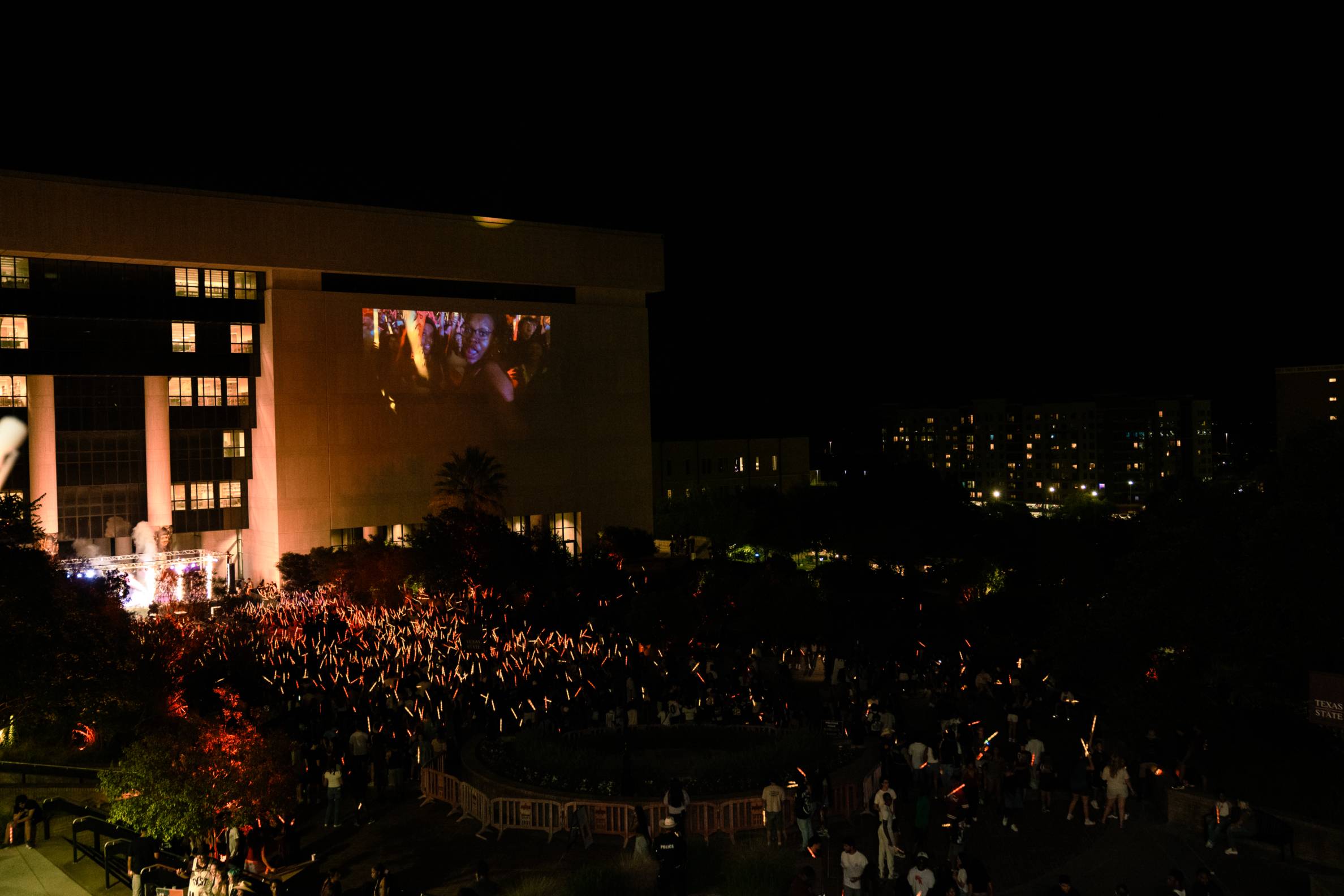 Alkek Theater during jump start
