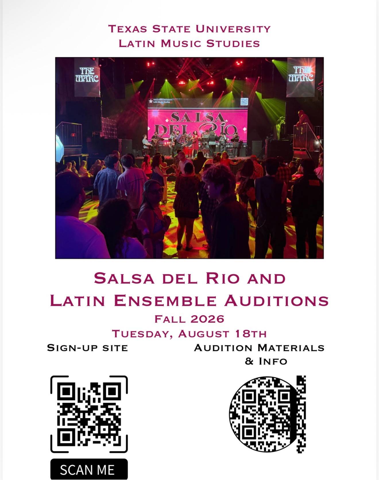 Salsa Latin Ensemble Auditions