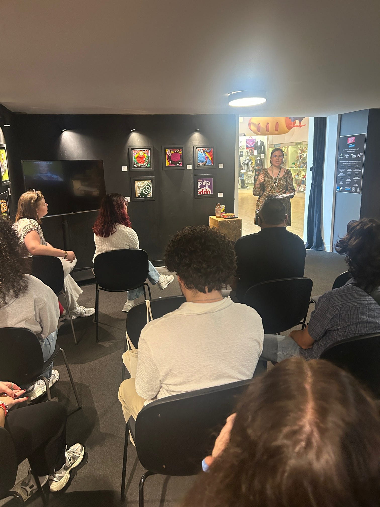 a group of texas state students and staff members at the Museum of Brands Packaging and Advertising - Amsterdam