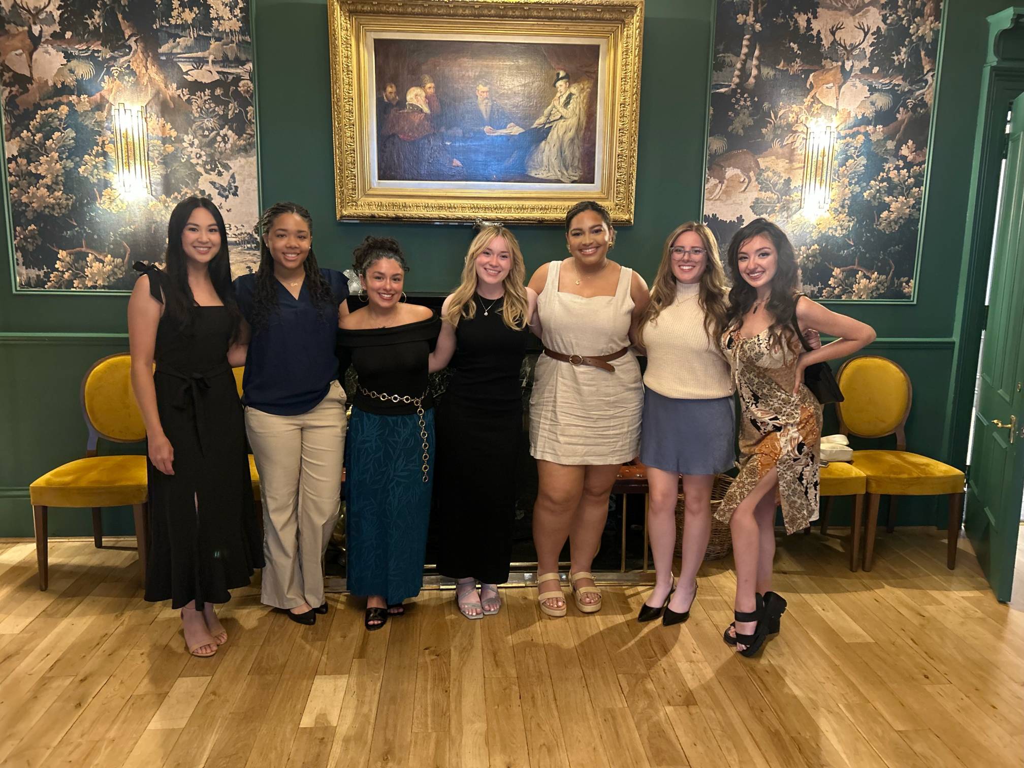 Students at the farewell dinner, Summer 2025