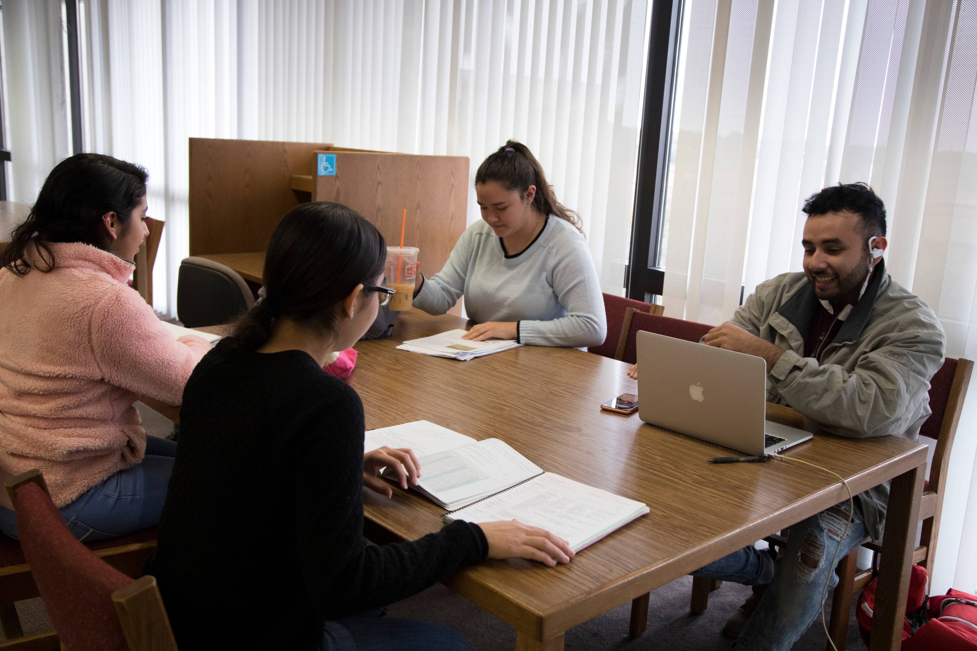 Students studying