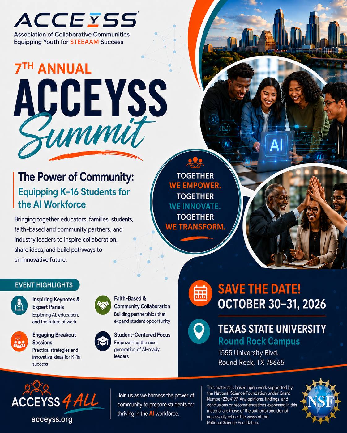 Flyer for ACCEYSS Summit