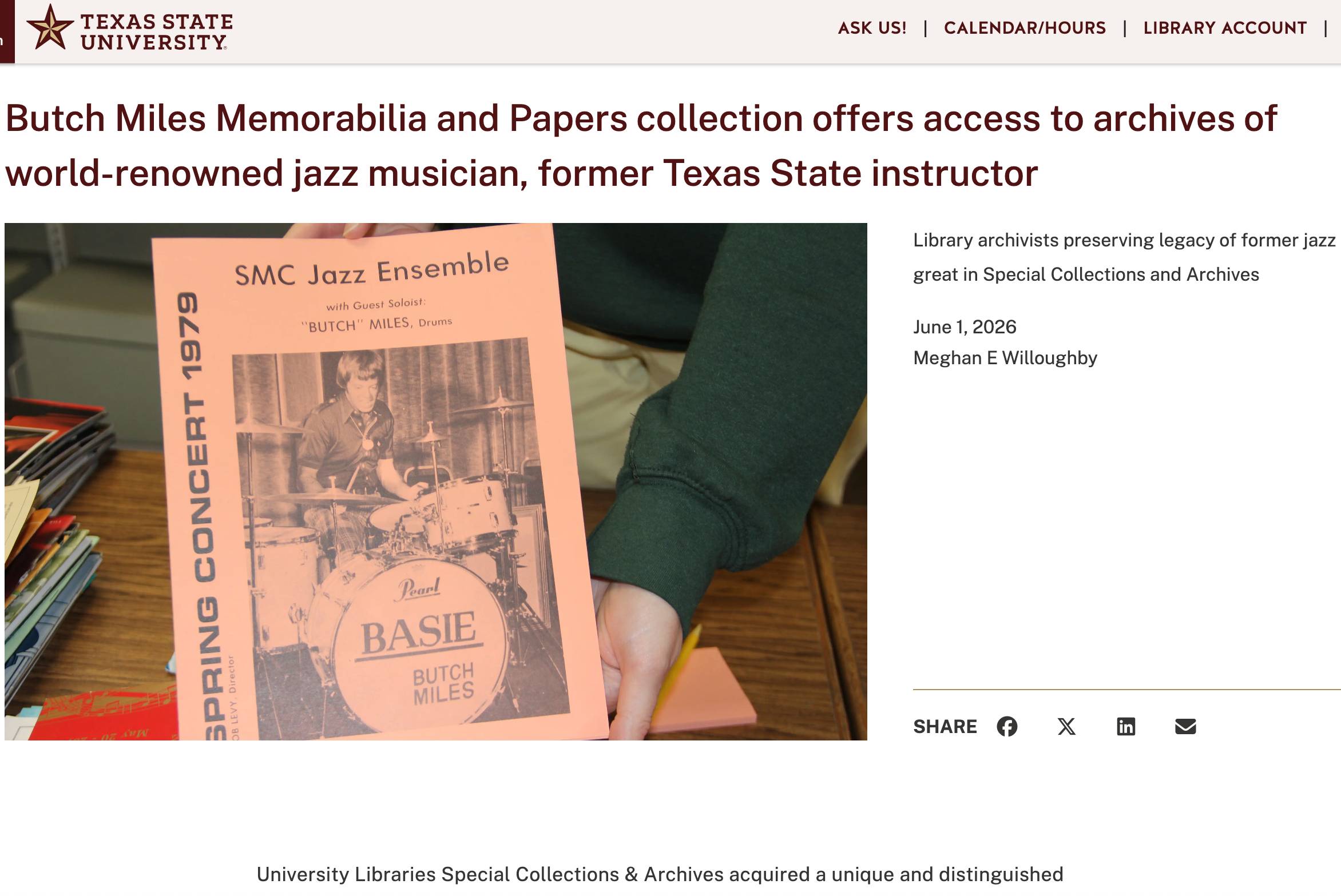 Butch Miles Archive