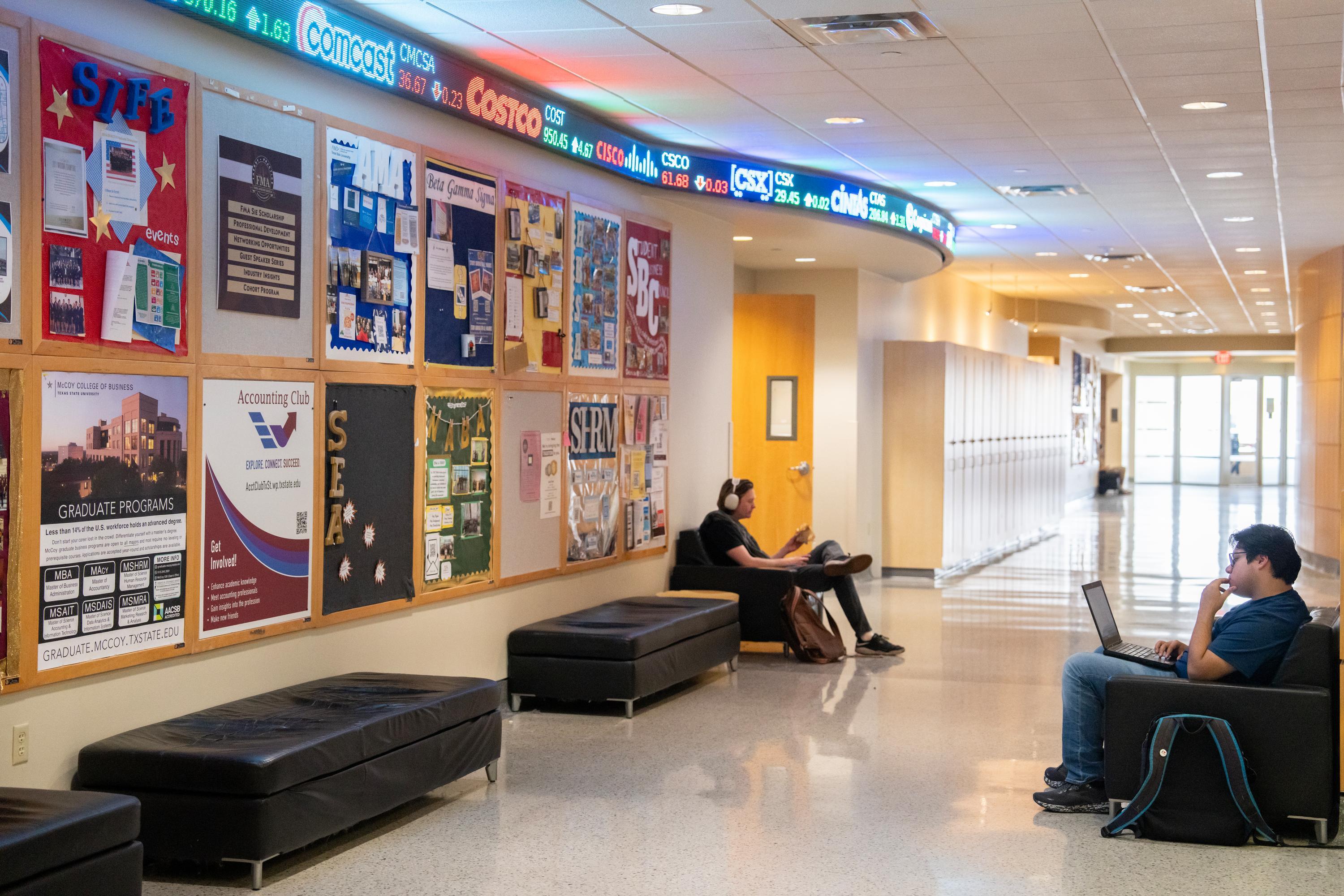 mccoy college of business hallway