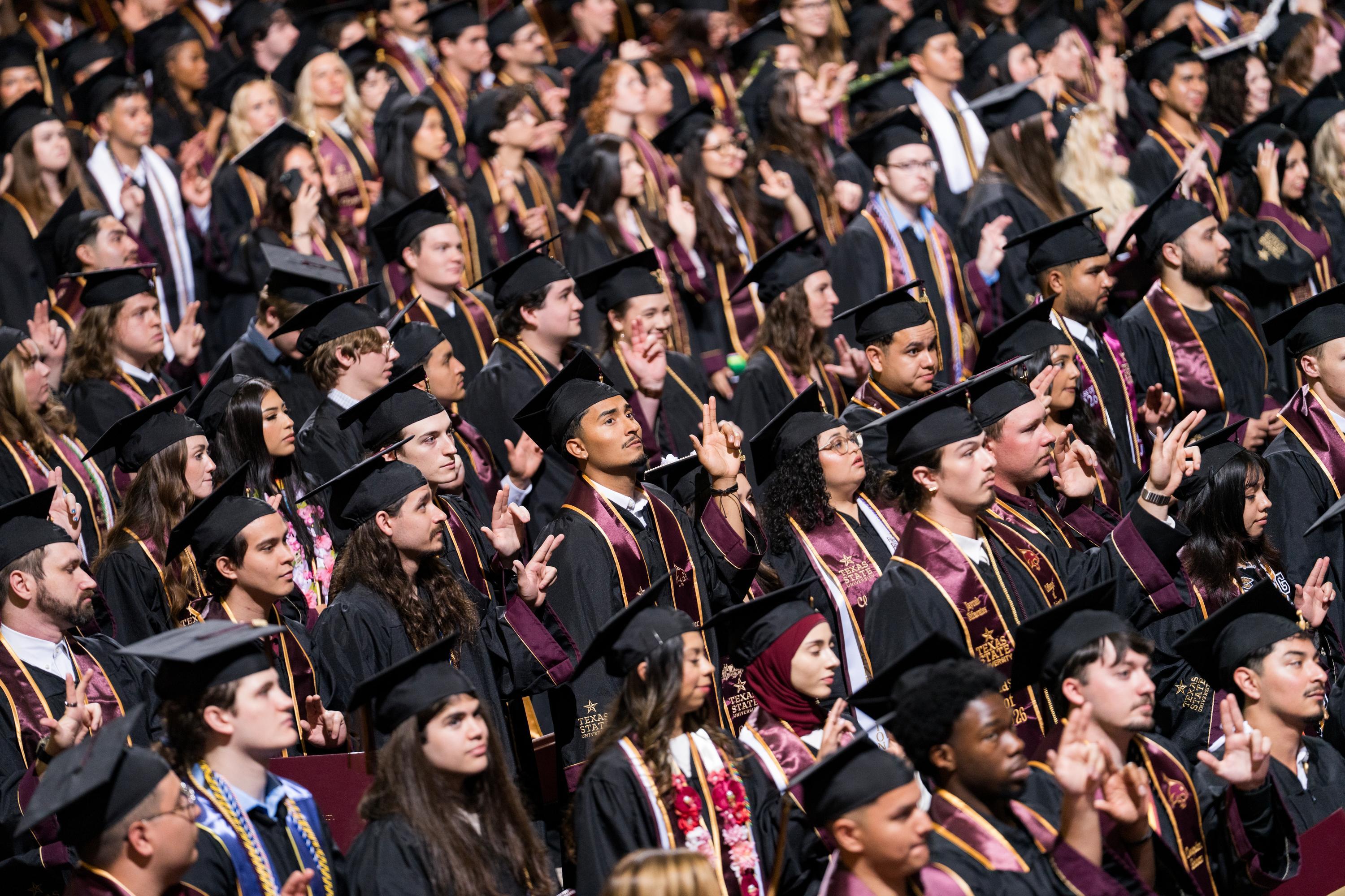 large group of graduates