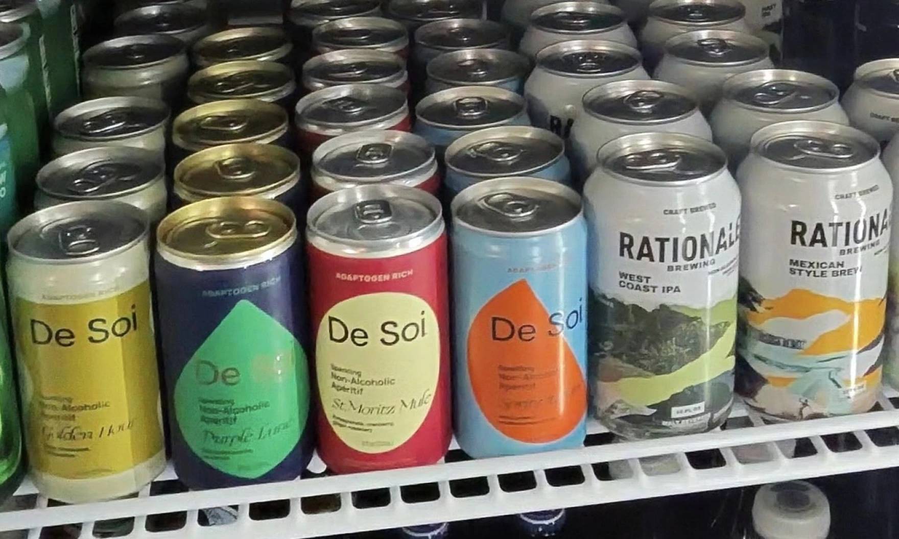 A selection of nonalcoholic beverages at Roundabout.