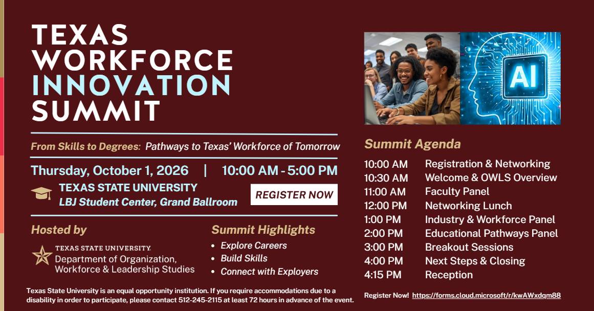 texas workforce innovation summit flyer