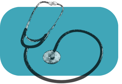 Stethoscope on a blue background