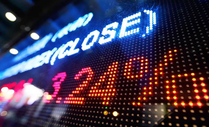 a picture of a stock ticker