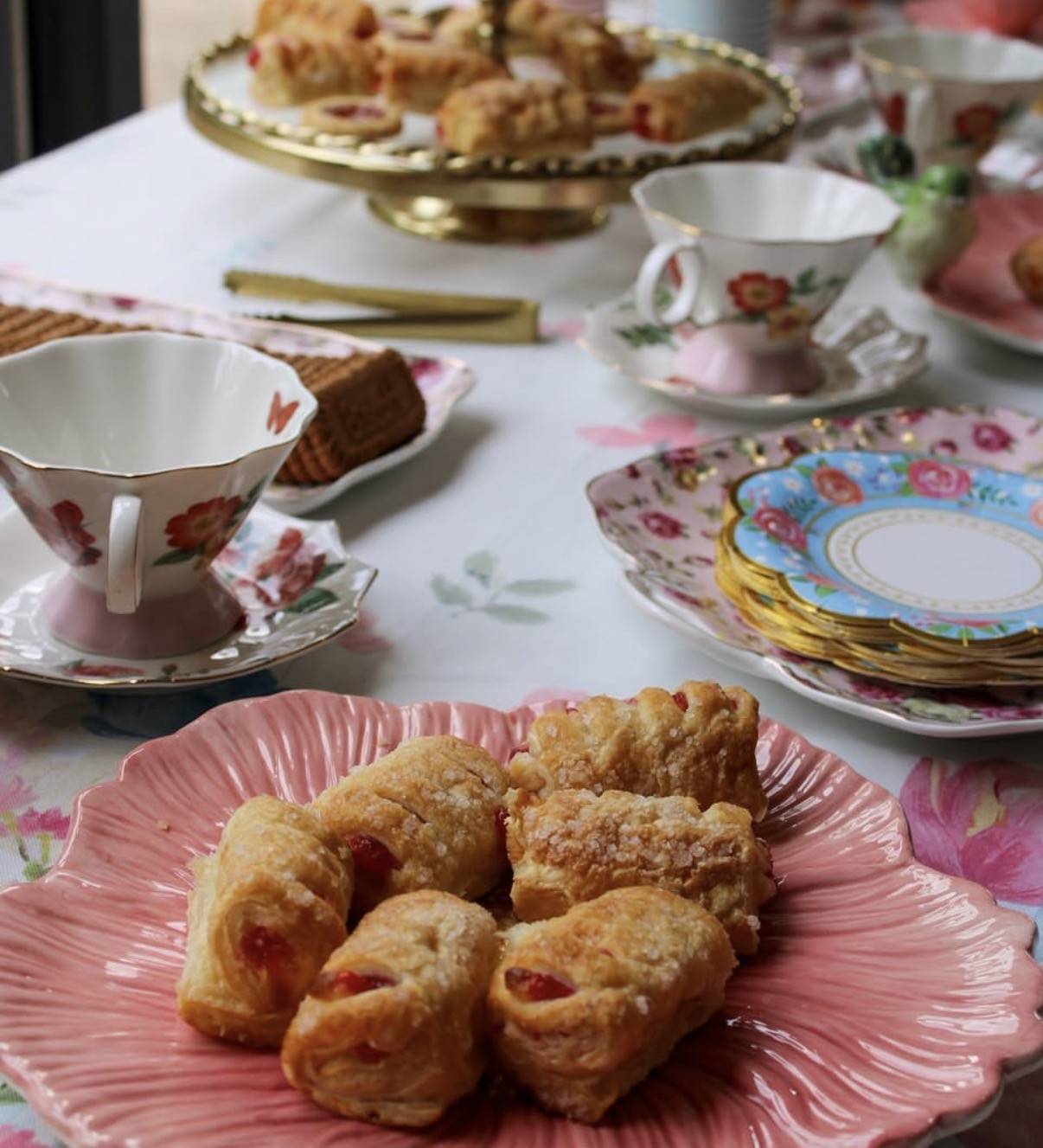 tea and pastries at an event