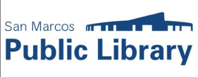 logo for san marcos public library