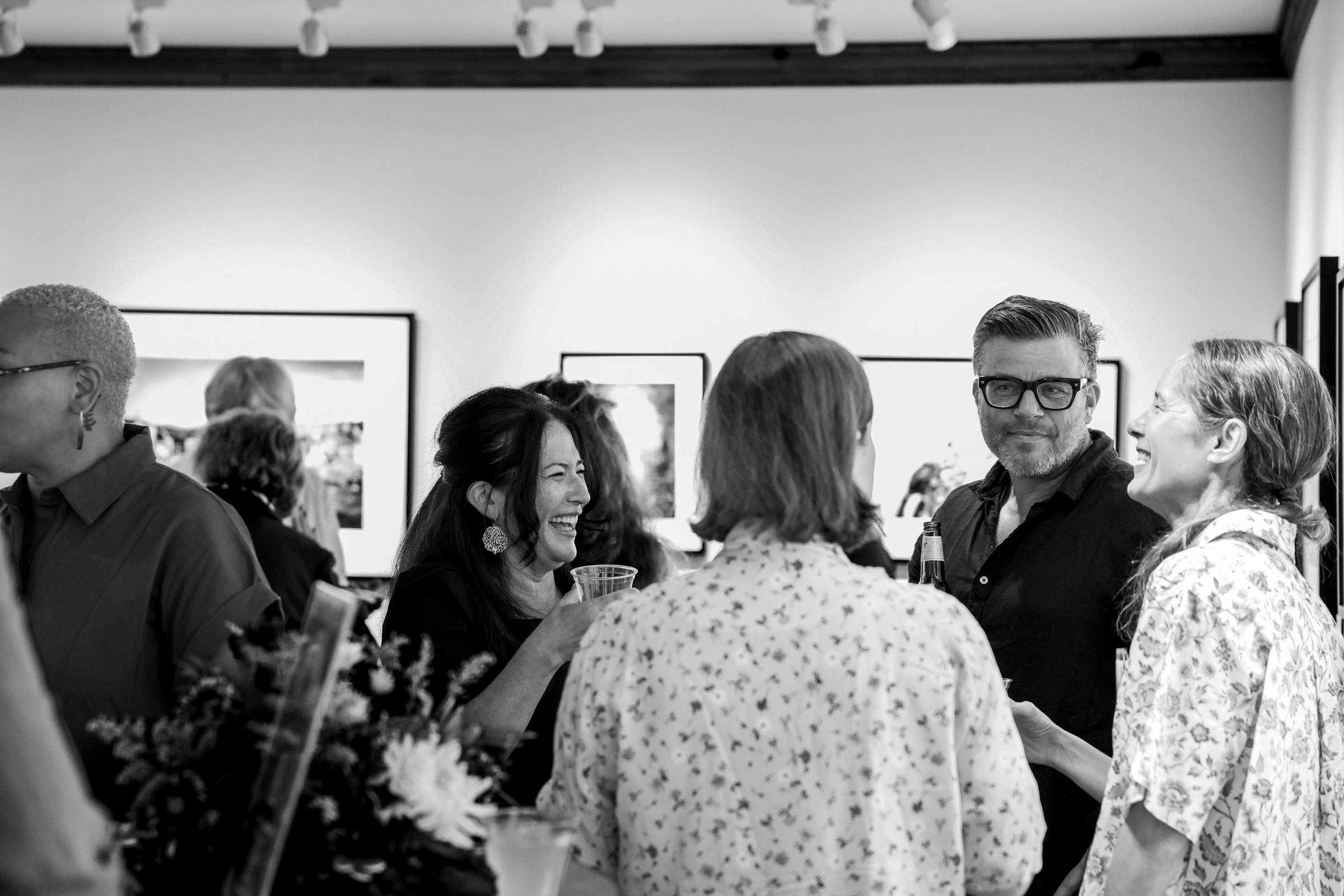Ada Limon in crowd of guests