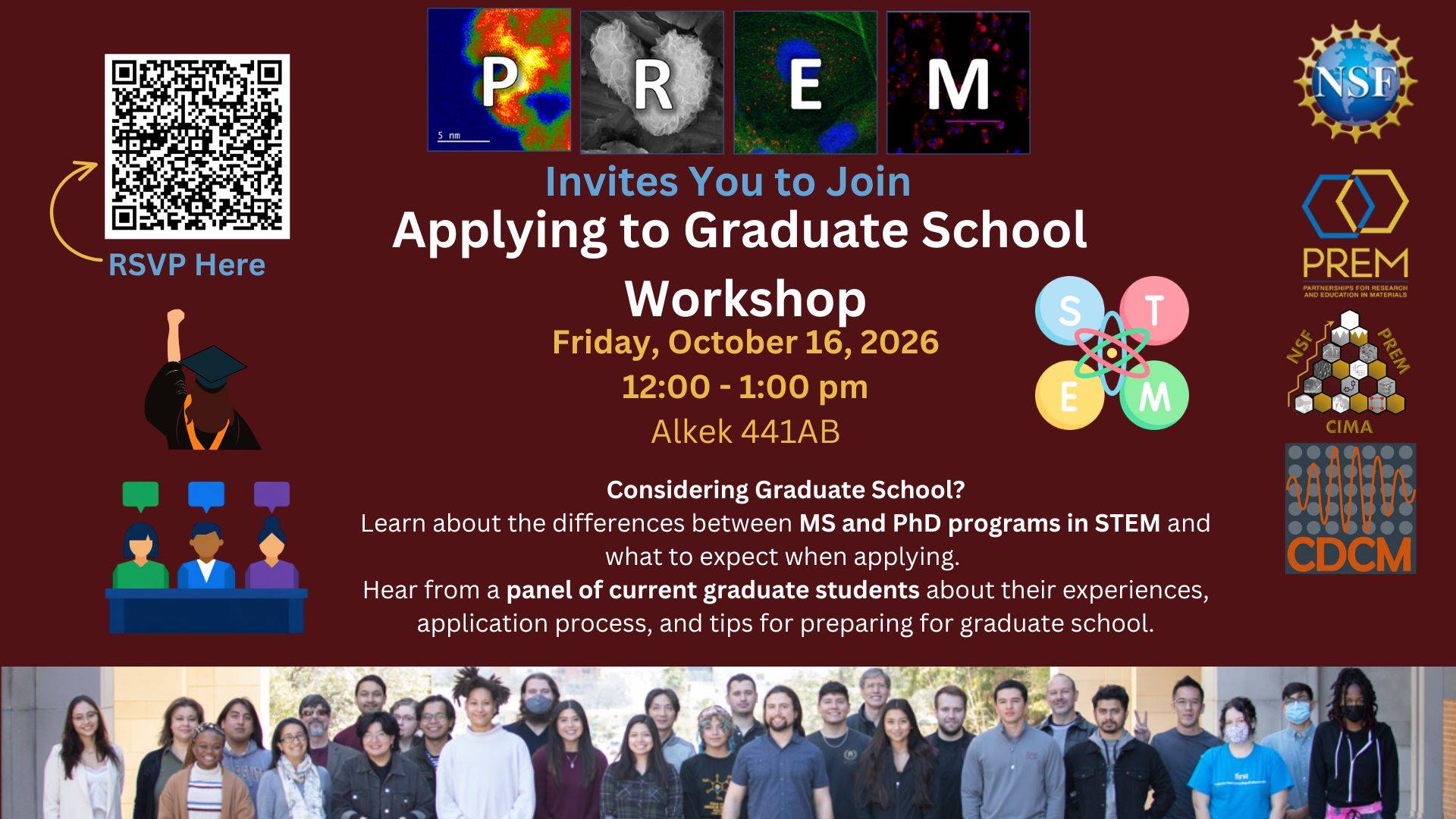 Welcome Back PREM Event Flyer