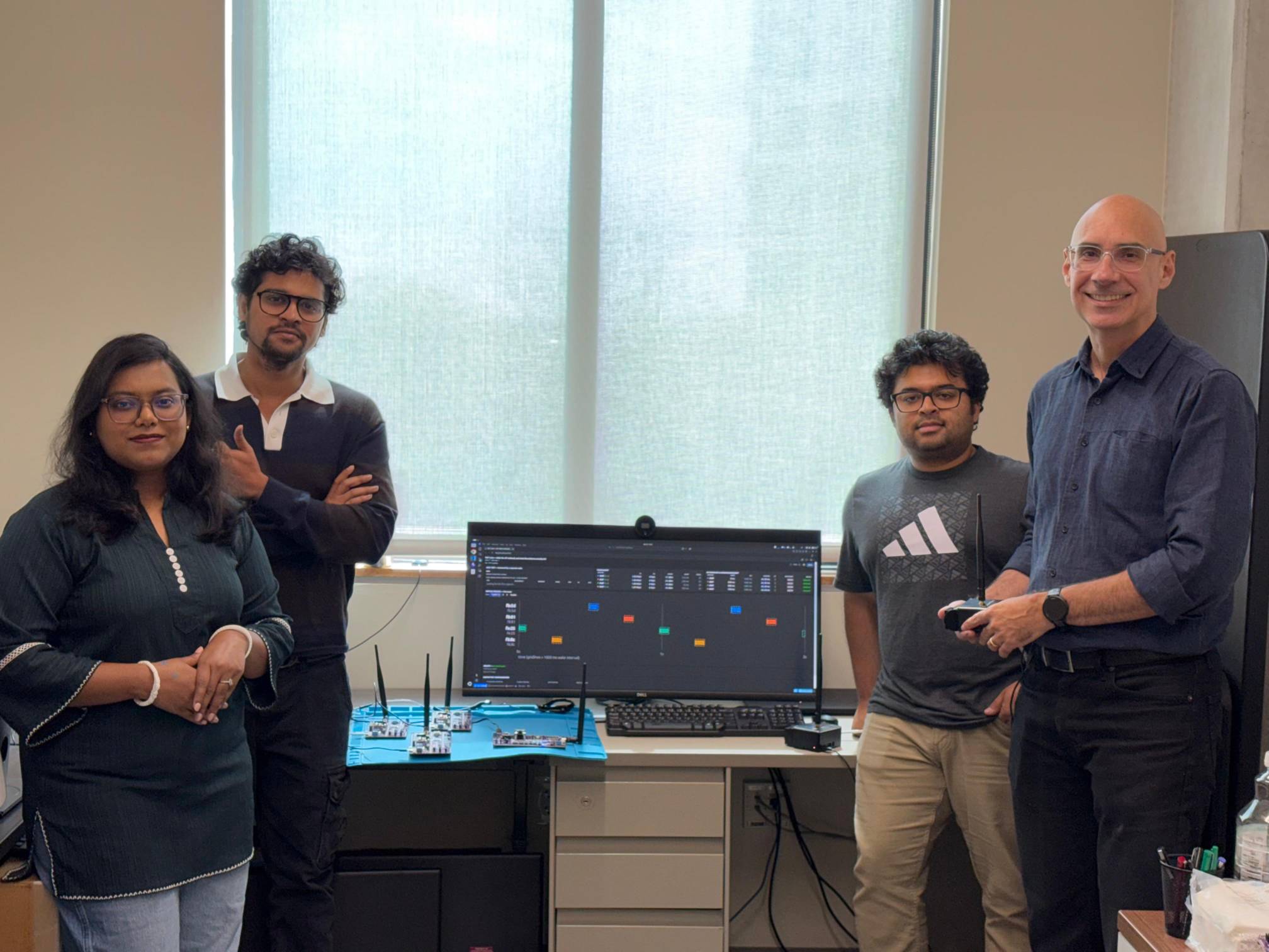 Carvalho and his research team: Rishita Kundu, Sandeep Sudula and Dr. Ahmed Maksud/