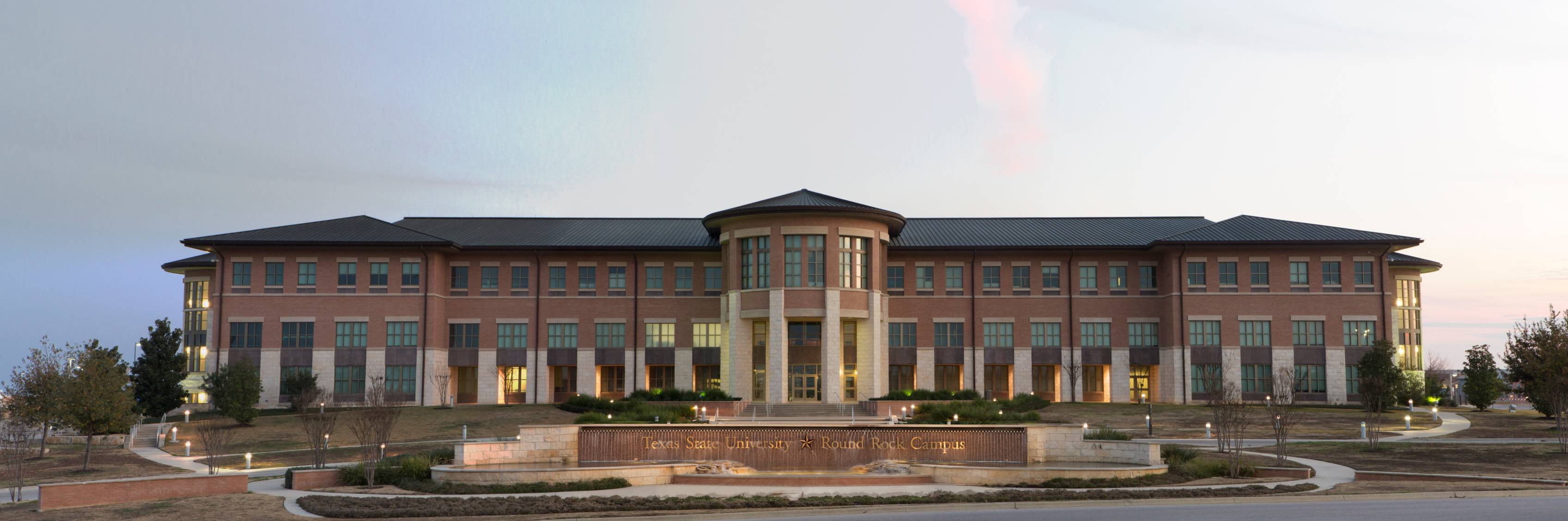 Front entrance of the TXST Round Rock campus