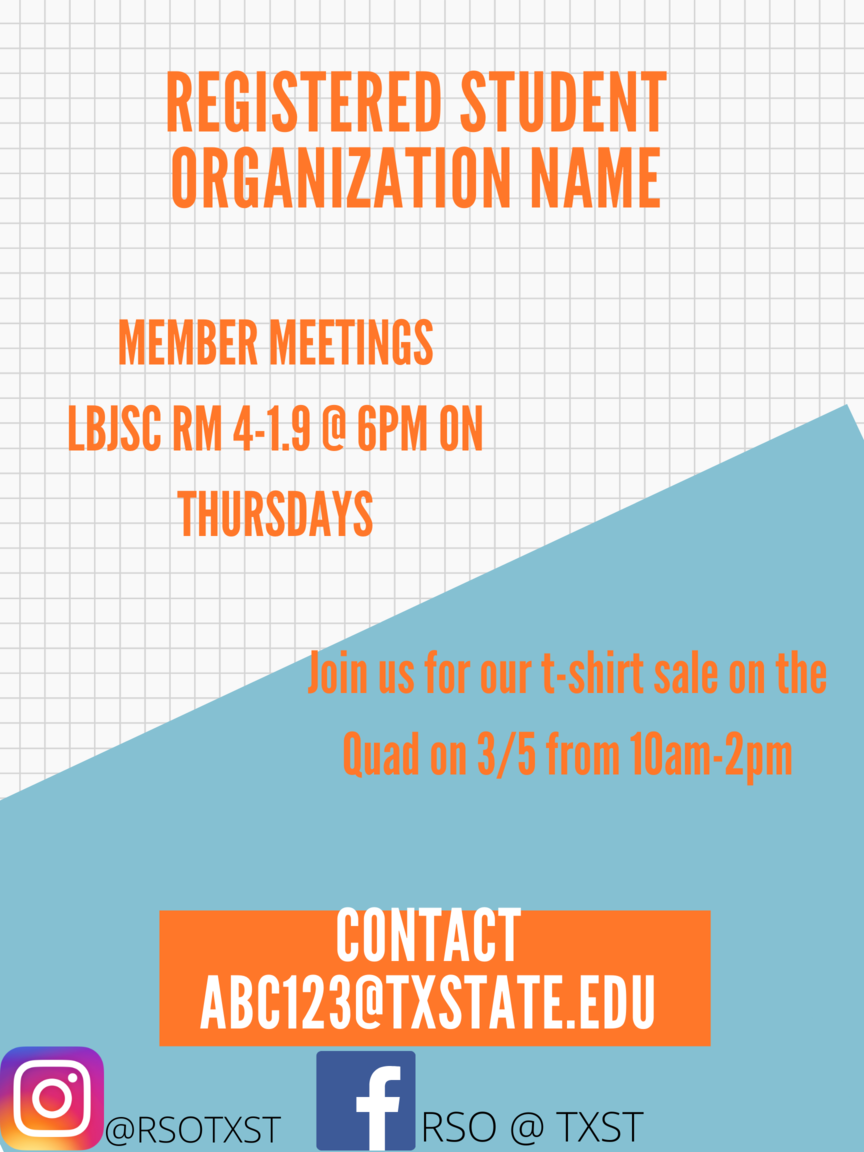 A template poster of postings 