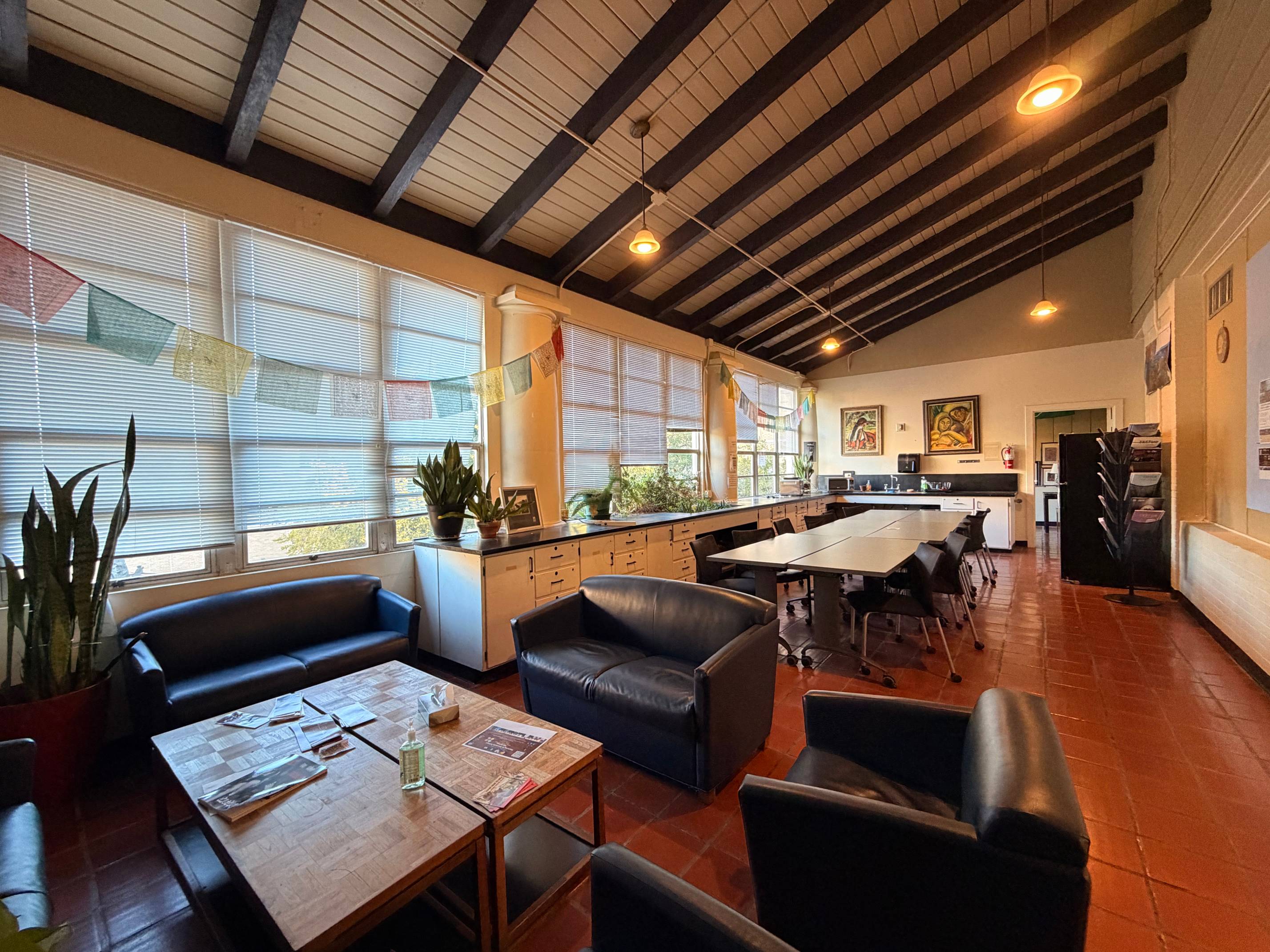 Study room with couches and tables