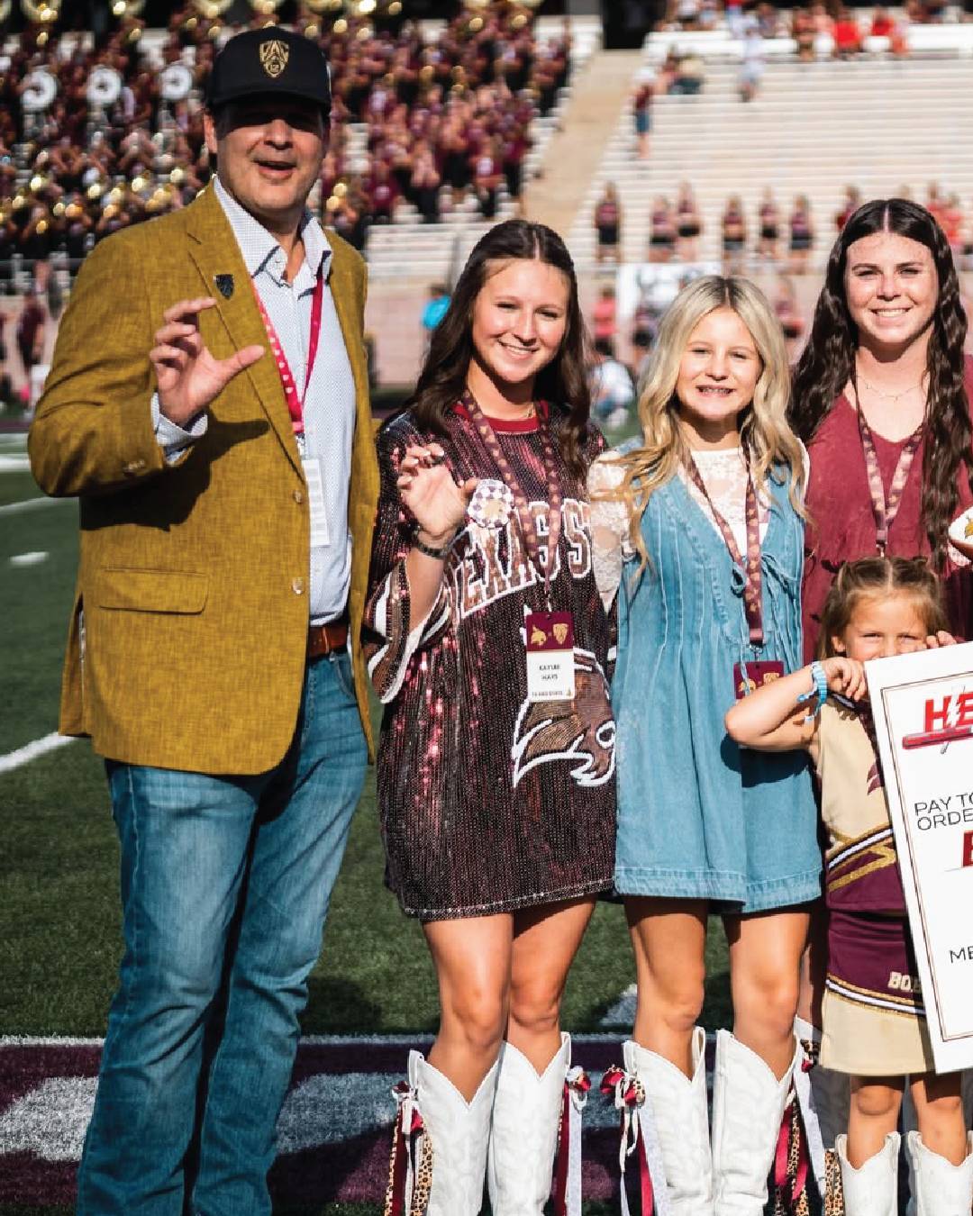 Check presentation on the at UFCU Stadium from Hays Electrical Services to Texas State Athletics