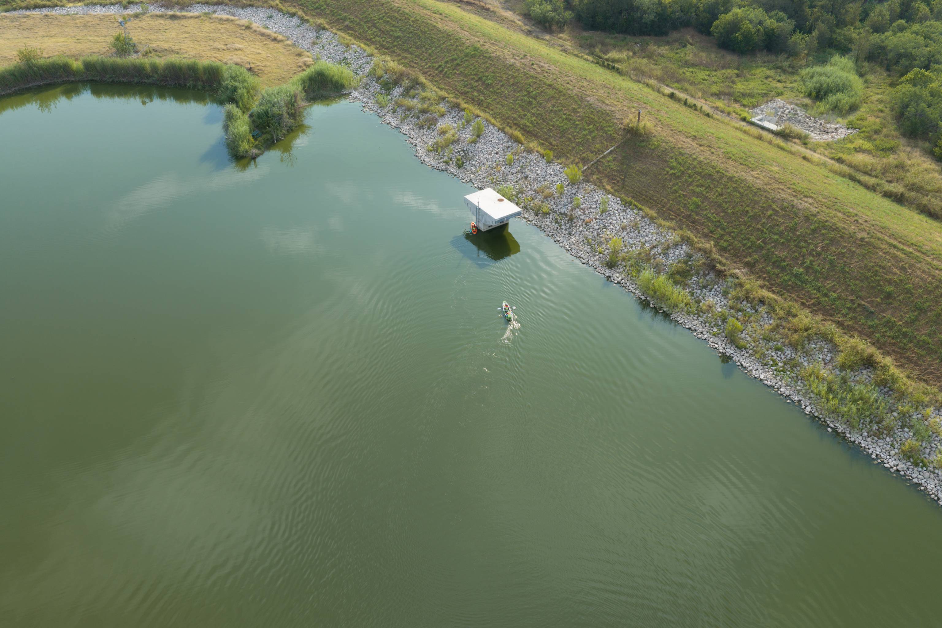 Aerial image of lake kyle