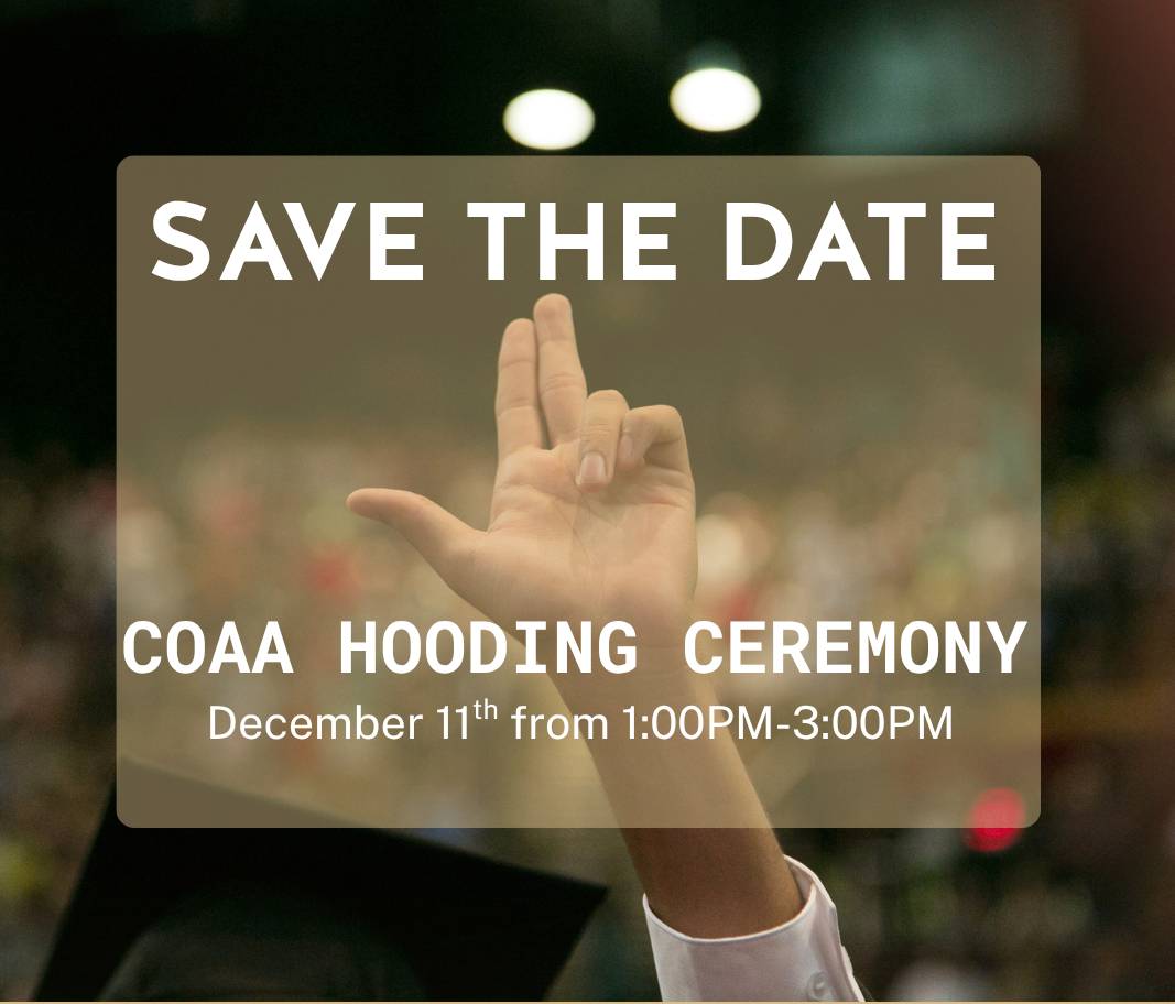 CoAA Hooding Ceremony
