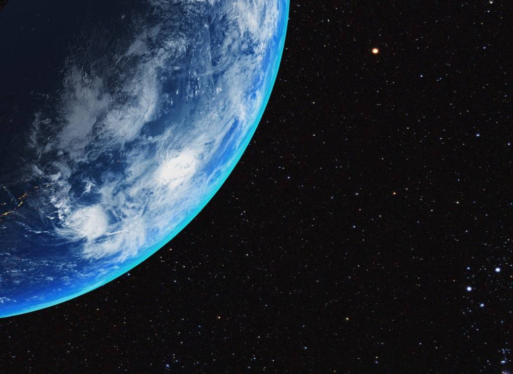 Image of earth in outer space