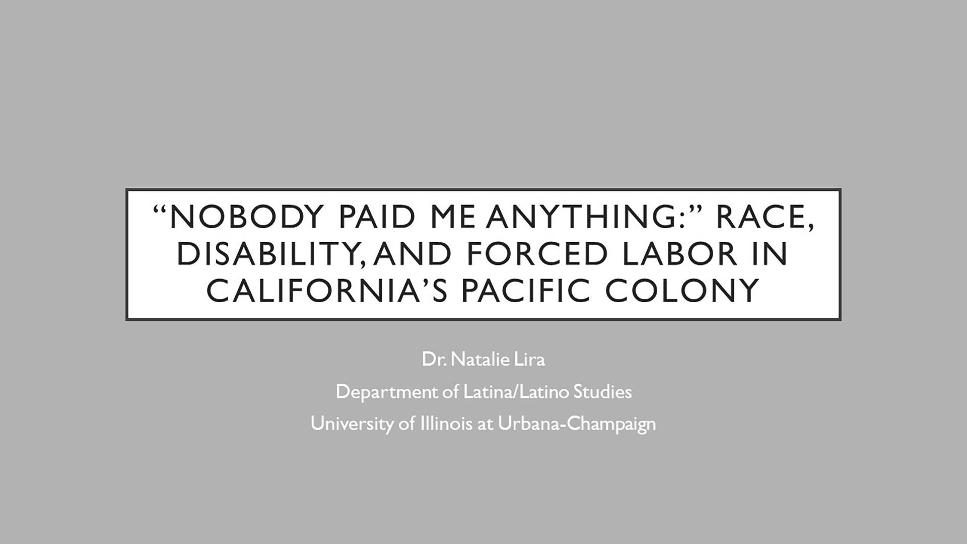 Natalie Lira | Noboyd Paid Me Anything