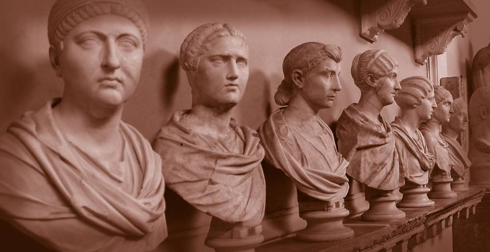 A row of Roman busts